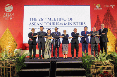 The 26th Meeting of ASEAN Tourism Ministers ASEAN Tourism Forum di Marriott Hotel, D.I Yogyakarta, Sabtu (4/2/2023).