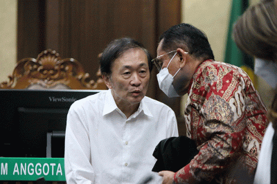 Terdakwa pemilik PT Duta Palma Group, Surya Darmadi menjalani Sidang tuntutan di Pengadilan Tindak Pidana Korupsi (Tipikor) Jakarta, Senin (6/2/2023).
