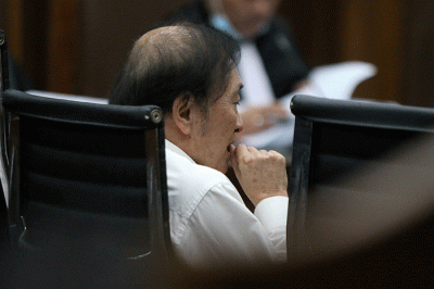 Terdakwa pemilik PT Duta Palma Group, Surya Darmadi menjalani Sidang tuntutan di Pengadilan Tindak Pidana Korupsi (Tipikor) Jakarta, Senin (6/2/2023).
