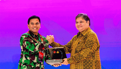 Menko Perekonomian RI Airlangga Hartarto saat menghadiri Rapim TNI Polri Tahun 2023 di Jakarta, Rabu (8/2/2023).