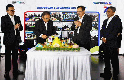 Perayaan HUT Bank BTN ke-73 di Jakarta, Kamis (9/2/2023).
