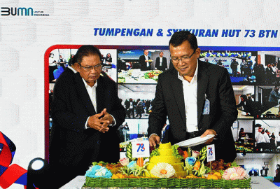Perayaan HUT Bank BTN ke-73 di Jakarta, Kamis (9/2/2023).