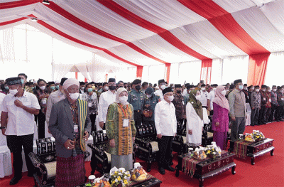 Wakil Presiden KH Ma’ruf Amin meresmikan sebanyak 846 Balai Latihan Kerja Komunitas (BLKK) Tahun 2022 di Yayasan Ponpes Manhalul Ma`arif Darek, Lombok Tengah.
