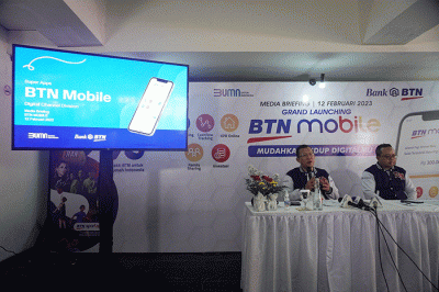 Peluncuran BTN Mobile pada acara BTN Anniversary Festival 2023 yang merupakan rangkaian acara puncak kegiatan HUT Bank BTN ke-73.