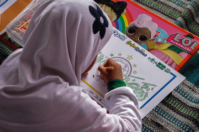 Sebanyak 2.300 Siswa Paud dan TK se-Kota Semarang meramaikan kegiatan lomba mewarnai logo logo Nahdlatul Ulama di Lapangan Pancasila Simpang Lima.
