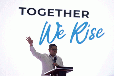 Executive Chairman MNC Group Hary Tanoesoedibjo memberikan arahan dalam acara 