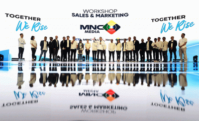 Executive Chairman MNC Group Hary Tanoesoedibjo memberikan arahan dalam acara 