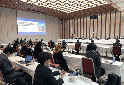 Menteri Keuangan Sri Mulyani melakukan kunjungan kerja ke Tokyo, Jepang pada 13-14 Februari 2023.
