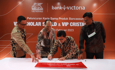 Peluncuran kerja sama produk bancassurance baru VIP Scholar Shield dan VIP Cristal Shield di Jakarta, Selasa (14/2/2023).