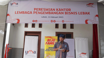 Peresmian Lembaga Pengembangan Bisnis (LPB) Lebak, Banten, Rabu (15/2/2023).