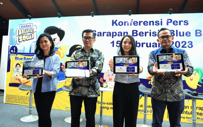 Konferensi Pers Sarapan Berisi Blue Band di Jakarta, Rabu (15/2/2023).