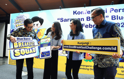 Konferensi Pers Sarapan Berisi Blue Band di Jakarta, Rabu (15/2/2023).