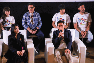 Konferensi pers dan gala premier di XXI Kota Kasablanka, Jakarta, Kamis (16/2/2023).