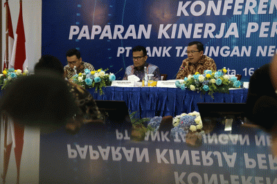 Konferensi Pers Paparan Kinerja per 31 Desember 2022 di Menara BTN, Jakarta, Kamis (16/2/2023).