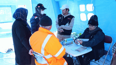 Tim Darurat Medis atau Emergency Medical Team (EMT) Indonesia mulai melakukan pelayanan kesehatan kepada warga di Kota Hassa, Provinsi Hatay, Turkiye.
