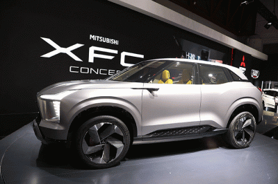 Mitsubishi XFC Concept tampil pada ajang Indonesia International Motor Show (IIMS) 2023 di JIExpo Kemayoran, Jakarta, Kamis (16/2/2023).