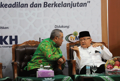 Diskusi publik mengenai biaya haji 2023 di PP Muhamadiyah, Menteng, Jakarta Pusat, Jumat (17/2/2023).
