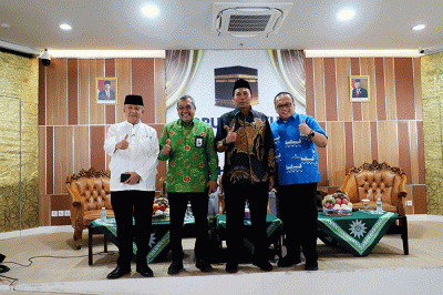 Diskusi publik mengenai biaya haji 2023 di PP Muhamadiyah, Menteng, Jakarta Pusat, Jumat (17/2/2023).
