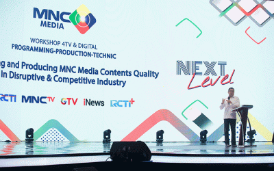 Executive Chairman MNC Group Hary Tanoesoedibjo Memberikan Arahan kepada Programing, Production dan Teknik 4 TV dan Digital.