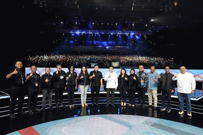 Executive Chairman MNC Group Hary Tanoesoedibjo Memberikan Arahan kepada Programing, Production dan Teknik 4 TV dan Digital.