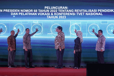 Peluncuran Peraturan Presiden Nomor 68 Tahun 2022 tentang Revitalisasi Pendidikan Vokasi dan Pelatihan Vokasi & Konferensi TVET Nasional Tahun 2023.