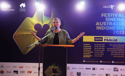 Festival Sinema Australia Indonesia 2023 di CGV Grand Indonesia, Jakarta Pusat, Kamis (23/2/2023).