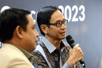 Press conference BSI Charity Consert 2023 di The Tower, Jakarta, Kamis (23/2/2023).