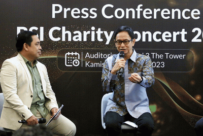 Press conference BSI Charity Consert 2023 di The Tower, Jakarta, Kamis (23/2/2023).