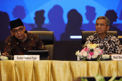 Rilis penanganan internal Kementerian Keuangan atas kasus Rafael Alun Trisambodo di Kantor Pusat Ditjen Pajak, Jakarta, Jumat (24/2/2023).