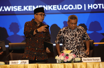 Rilis penanganan internal Kementerian Keuangan atas kasus Rafael Alun Trisambodo di Kantor Pusat Ditjen Pajak, Jakarta, Jumat (24/2/2023).
