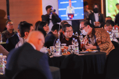Peluncuran Bloomberg Technoz di Hotel JS Luwansa, Jakarta, Kamis (2/3/2023).