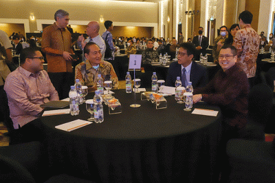 Peluncuran Bloomberg Technoz di Hotel JS Luwansa, Jakarta, Kamis (2/3/2023).