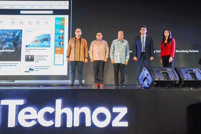Peluncuran Bloomberg Technoz di Hotel JS Luwansa, Jakarta, Kamis (2/3/2023).