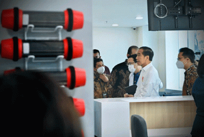 Presiden Joko Widodo meresmikan Mayapada Hospital Bandung yang berlokasi di Jalan Terusan Buah Batu No. 5, Kota Bandung, Jawa Barat, Senin (6/3/2023).