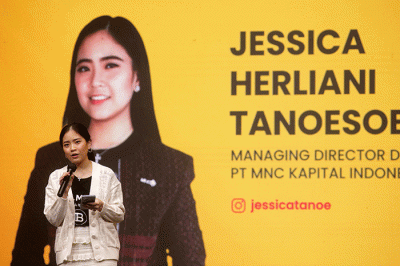 Executive Chairman MNC Group Hary Tanoesoedibjo hadir dan memberikan arahan pada saat Marcomm Summit (MNC Non Media) yang di Jakarta, Selasa (7/3/2023).