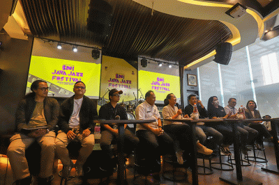 Konferensi pers Java Jazz Festival 2023 di Hard Rock Cafe, Jakarta, Rabu (8/3/2023).