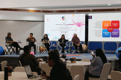 Konferensi Perfilman Nasional di Gedung Badan Perfilman Indonesia, Jakarta, Rabu (8/3/2023).