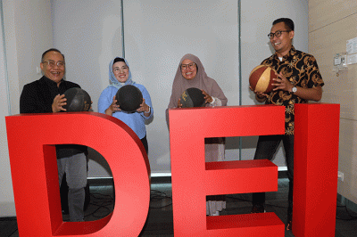 Talkshow dengan tema Embrace Equity di Jakarta, Rabu (15/3/2023).