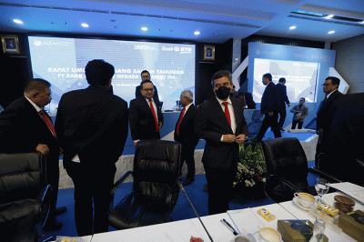 Rapat Umum Pemegang Saham Tahunan (RUPST) Bank BTN Tahun Buku 2022 di Jakarta, Kamis (16/3/2023).