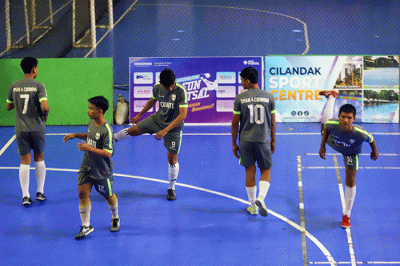 Pembukaan Okezone Fun Futsal di Futsal Cilandak Sport, Cilandak Town Square (Citos), Jakarta, Sabtu (18/3/2023).