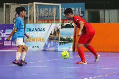 Pembukaan Okezone Fun Futsal di Futsal Cilandak Sport, Cilandak Town Square (Citos), Jakarta, Sabtu (18/3/2023).