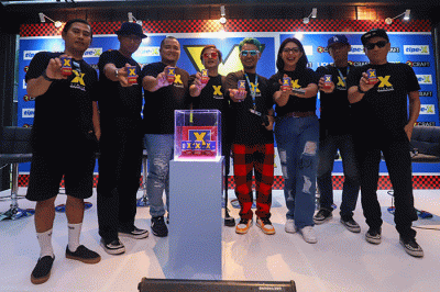 Konferensi pers peluncuran Liquid X Varian Strawberry Bubblegum di Jakarta, Selasa (21/3/2023).