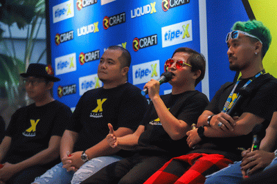 Konferensi pers peluncuran Liquid X Varian Strawberry Bubblegum di Jakarta, Selasa (21/3/2023).