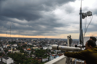 Kantor Wilayah Kementerian Agama Provinsi Sumatera Selatan bersama instansi terkait melakukan Rukyatul Hilal awal Ramadan 1444 H di helipad Hotel Aryaduta.