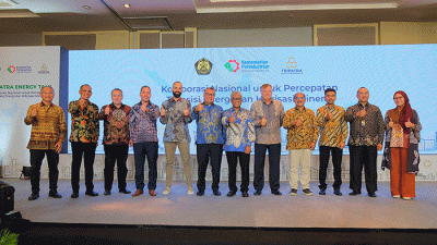 TRIPATRA Energy Talk bertajuk “Kolaborasi Nasional untuk Percepatan Transisi Energi dan Hilirisasi Mineral”.
