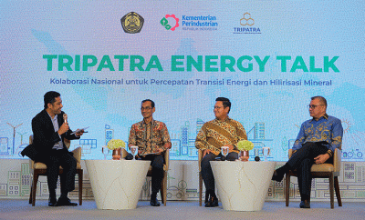 TRIPATRA Energy Talk bertajuk “Kolaborasi Nasional untuk Percepatan Transisi Energi dan Hilirisasi Mineral”.
