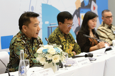 Rapat Umum Pemegang Saham Tahunan (RUPST) dan Rapat Umum Pemegang Saham Luar Biasa (RUPSLB) WOM Finance di Jakarta, Kamis (30/3/2023).