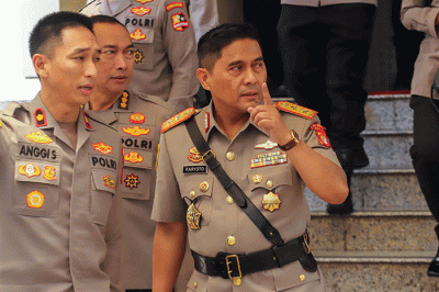 Irjen. Pol. Karyoto saat ditemui usai menjalalani pelantikan sebagai Kapolda Metro Jaya di Mabes Polri, Jakarta, Jumat (31/3/2023).