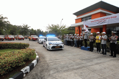 Gelar Pasukan Lebaran 2023 Astra Infra Group di Kantor MO Subang, Astra Tol Cipali, Jawa Barat, Selasa (4/4/2023).