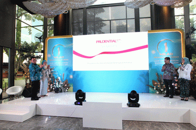 Perayaan milad pertama Prudential Syariah di Jakarta, Rabu (5/4/2023).